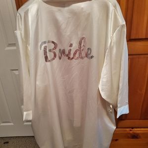 White Satin Bridal Robe